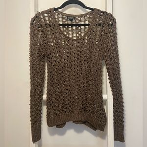 Luck Brand Open Knit Gold Tunic